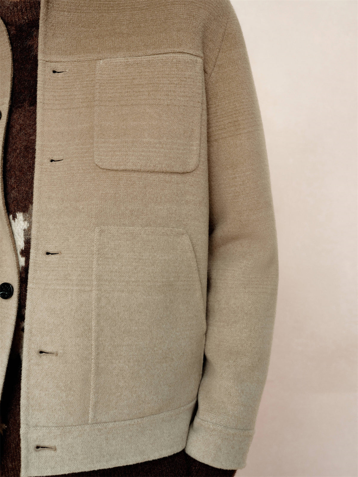 Men's Gradient Sheep Wool Jacket