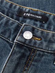 Men's Casual Washed Tapered Jeans