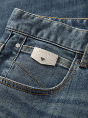 Men's Casual Washed Tapered Jeans
