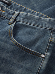 Men's Casual Washed Tapered Jeans