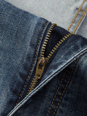 Men's Casual Washed Tapered Jeans