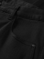 Men's Casual Slim-Fit Black Jeans