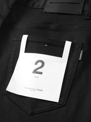 Men's Casual Slim-Fit Black Jeans