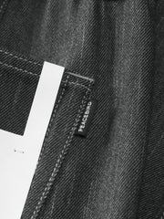 Men's Old Money Style Drape-Fit Textured Jeans