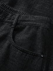 Men's Casual Textured Tapered Jeans