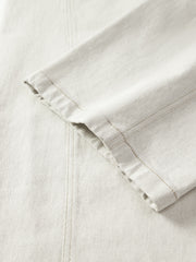 Men's Casual Straight-Leg Denim-Look White Pants