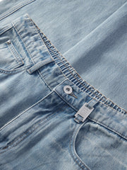 Men's Casual Washed Wide-Leg Jeans