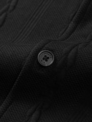 Men's Old Money Style Cable-Knit Jacket