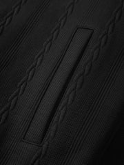 Men's Old Money Style Cable-Knit Jacket
