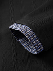 Men's Old Money Style Cable-Knit Jacket