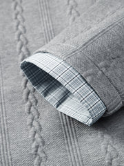Men's Old Money Style Cable-Knit Jacket