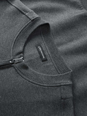 Men's Casual Knit Crewneck Jacket