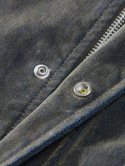 Men's Casual Flocked Lustrous Stand-Collar Jacket