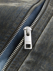 Men's Casual Flocked Lustrous Stand-Collar Jacket