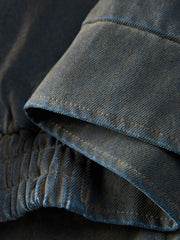 Men's Casual Flocked Lustrous Stand-Collar Jacket