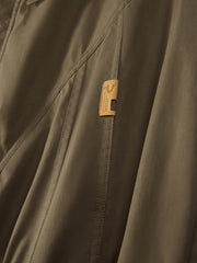 Men's Cargo-Style Stand-Collar Solid Jacket