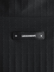 Men's Commuter Black Plaid Textured Jacket