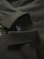 Men's Vintage Aircraft-Buckle Brown Jacket