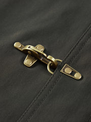 Men's Vintage Aircraft-Buckle Brown Jacket
