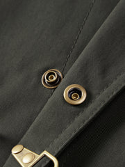 Men's Vintage Aircraft-Buckle Brown Jacket