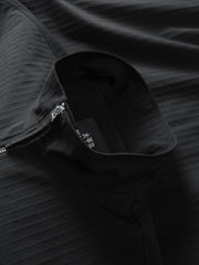 Men's Commuter Black Plaid Textured Jacket