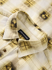 Men's Casual Vintage Plaid Waffle-Texture Shirt