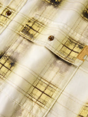 Men's Casual Vintage Plaid Waffle-Texture Shirt