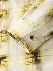 Men's Casual Vintage Plaid Waffle-Texture Shirt