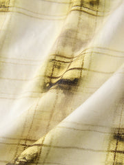 Men's Casual Vintage Plaid Waffle-Texture Shirt