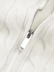 Men's Old Money Style Cable-Knit 30% Wool Sweater