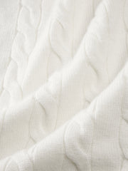 Men's Old Money Style Cable-Knit 30% Wool Sweater