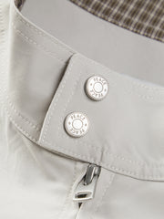 Men's Vintage White Harrington Stand-Collar Jacket