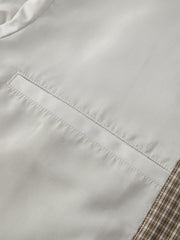 Men's Vintage White Harrington Stand-Collar Jacket
