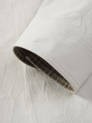 Men's Vintage White Harrington Stand-Collar Jacket