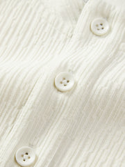 Men's Casual Cream Henley Sweatshirt