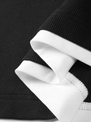 Men's Casual Faux-Layer Waffle-Knit Long-Sleeve T-Shirt