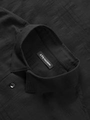 Men's Old Money Style Textured-Dobby Long-Sleeve Shirt