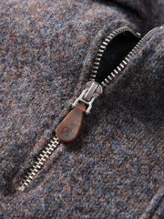 Men's Old Money Style Marl-Texture Half-Zip Sweater