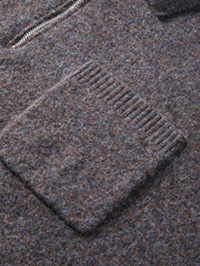 Men's Old Money Style Marl-Texture Half-Zip Sweater