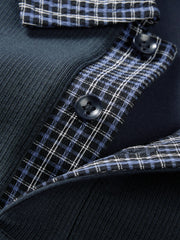 Men's Casual Shirt-Collar Faux-Layer Sweatshirt