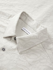 Men's Casual  All-Over Shadow Jacquard Shirt