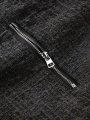 Men's Casual PU Collar Paneled Jacket