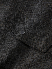 Men's Casual PU Collar Paneled Jacket