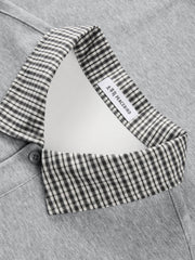 Men's Casual Shirt-Collar Faux-Layer Sweatshirt