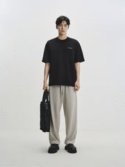 Men's Black Full Jacquard 3D Pattern T-Shirt