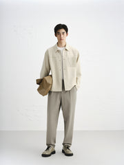 Men's High-Stretch Textured Tapered Pants