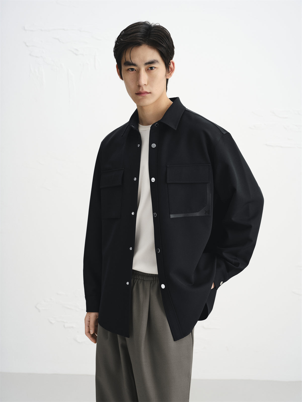 Men's Utility Long-Sleeve Shirt with Patch Pockets