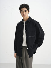 Men's Utility Long-Sleeve Shirt with Patch Pockets
