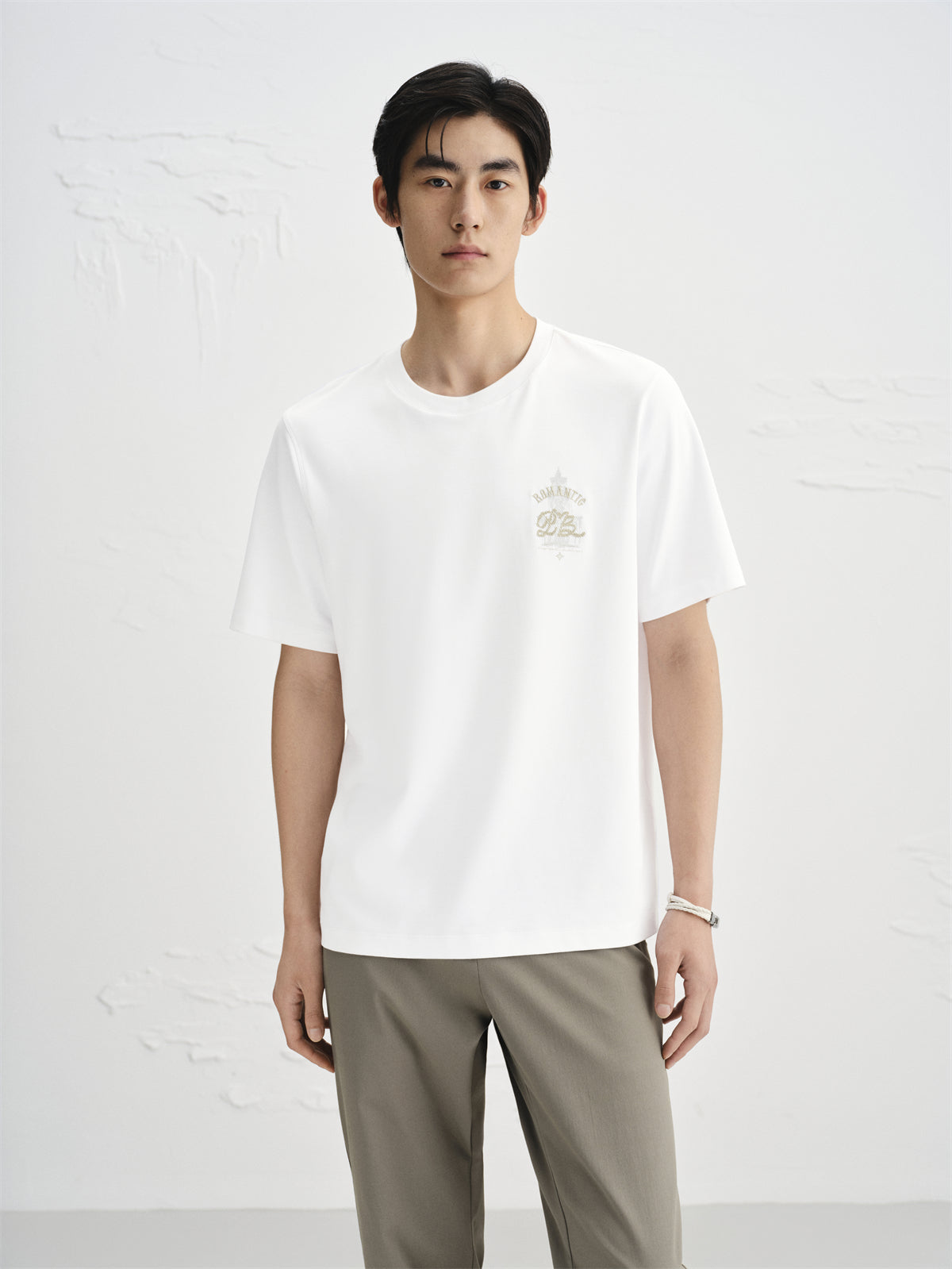 Men's Embroidered Crewneck T-Shirt