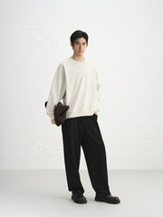 Men's Basic Jacquard Crewneck Sweatshirt
